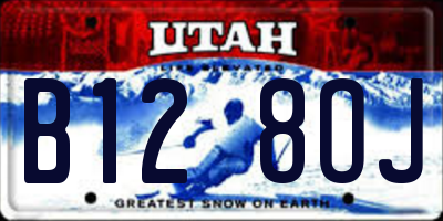 UT license plate B128OJ