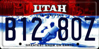 UT license plate B128OZ