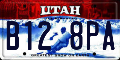 UT license plate B128PA