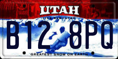UT license plate B128PQ