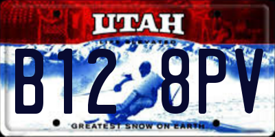 UT license plate B128PV