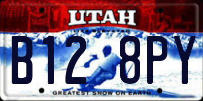 UT license plate B128PY