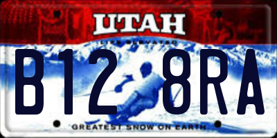 UT license plate B128RA