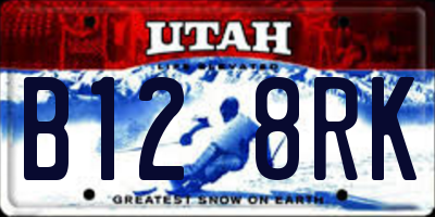 UT license plate B128RK