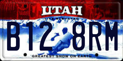 UT license plate B128RM