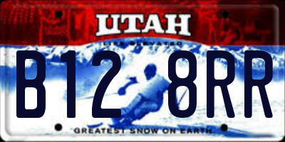 UT license plate B128RR