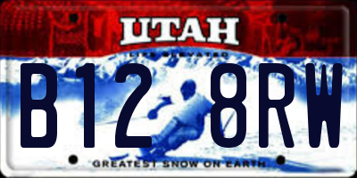 UT license plate B128RW