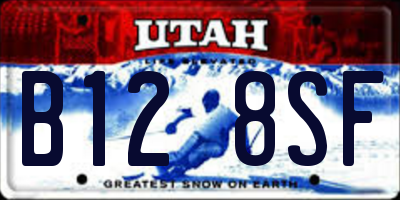 UT license plate B128SF