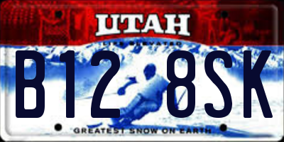 UT license plate B128SK