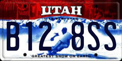 UT license plate B128SS