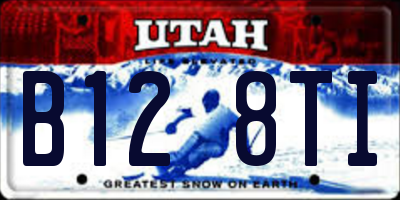 UT license plate B128TI