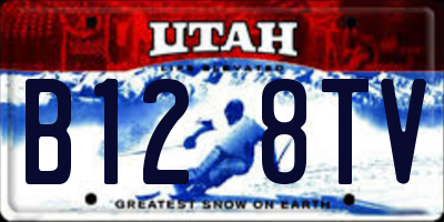 UT license plate B128TV