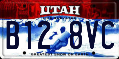 UT license plate B128VC