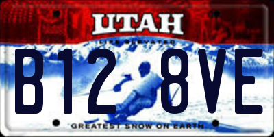 UT license plate B128VE