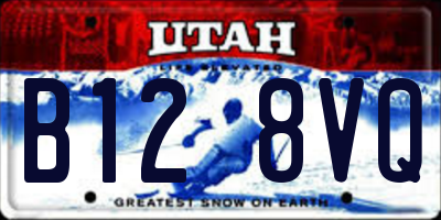 UT license plate B128VQ