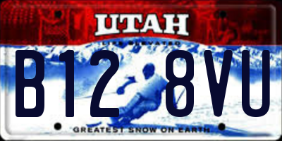 UT license plate B128VU