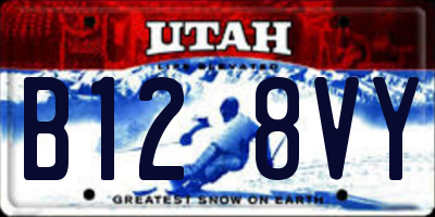 UT license plate B128VY