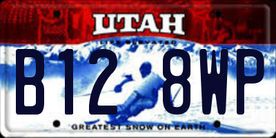 UT license plate B128WP