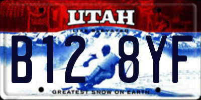 UT license plate B128YF