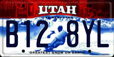 UT license plate B128YL