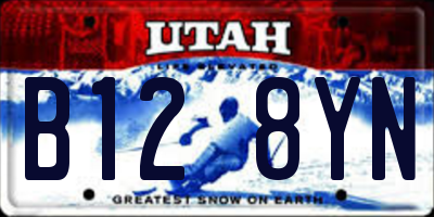 UT license plate B128YN