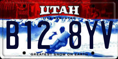 UT license plate B128YV