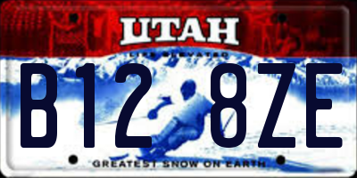 UT license plate B128ZE