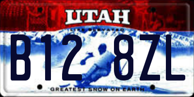 UT license plate B128ZL