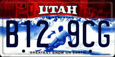 UT license plate B129CG