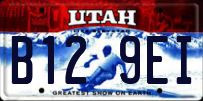UT license plate B129EI