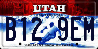 UT license plate B129EM