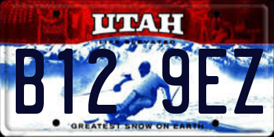 UT license plate B129EZ