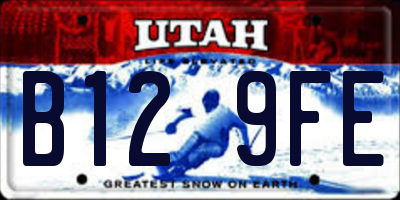 UT license plate B129FE