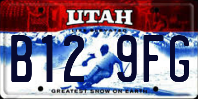 UT license plate B129FG