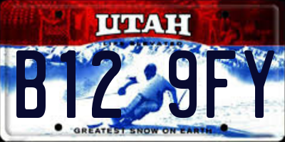 UT license plate B129FY