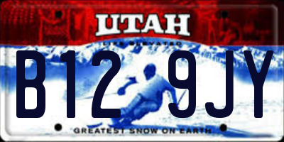 UT license plate B129JY