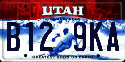 UT license plate B129KA