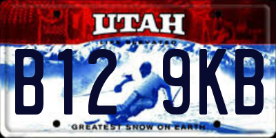 UT license plate B129KB