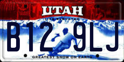 UT license plate B129LJ