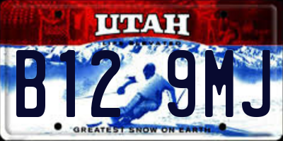 UT license plate B129MJ