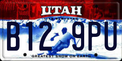 UT license plate B129PU
