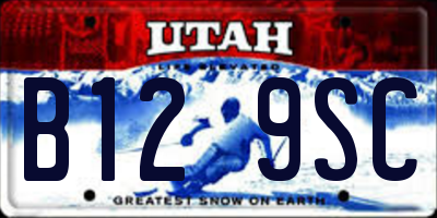 UT license plate B129SC
