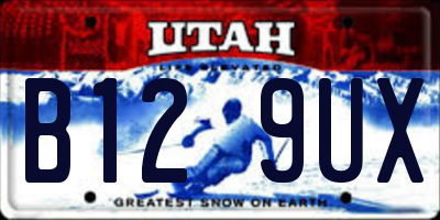 UT license plate B129UX