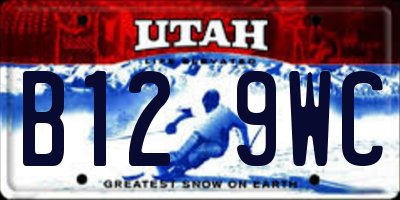UT license plate B129WC