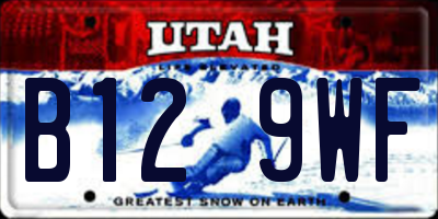 UT license plate B129WF