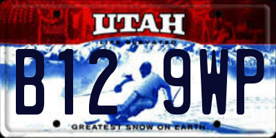 UT license plate B129WP