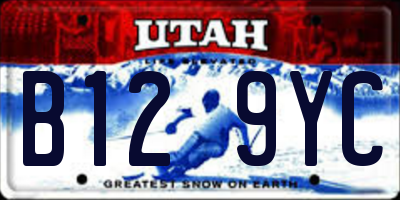 UT license plate B129YC