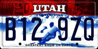 UT license plate B129ZQ