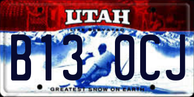 UT license plate B130CJ