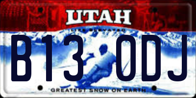 UT license plate B130DJ